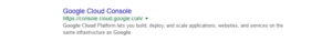 Google Search Developer console